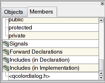 include file: editing the dialog: resultado en "members" tab