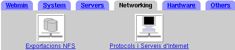 Menú Networking - NFS